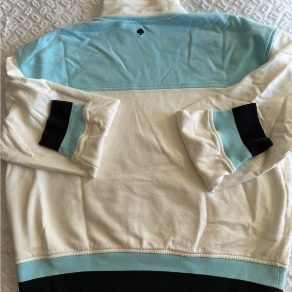 Kate spade White and Blue Half-Zip Sweatshirt - Picture 4 of 4